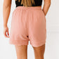 Cotton Bleu Kiss and Make Up Frayed Hem Shorts in Mauve -