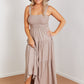 Zenana Sweet Charisma Smocked Maxi Dress -