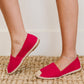 WeeBoo In Step Espadrille Slip-On Flats in Fuchsia -