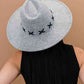 Fame X-Stitch Flat Brim Fedora Hat -