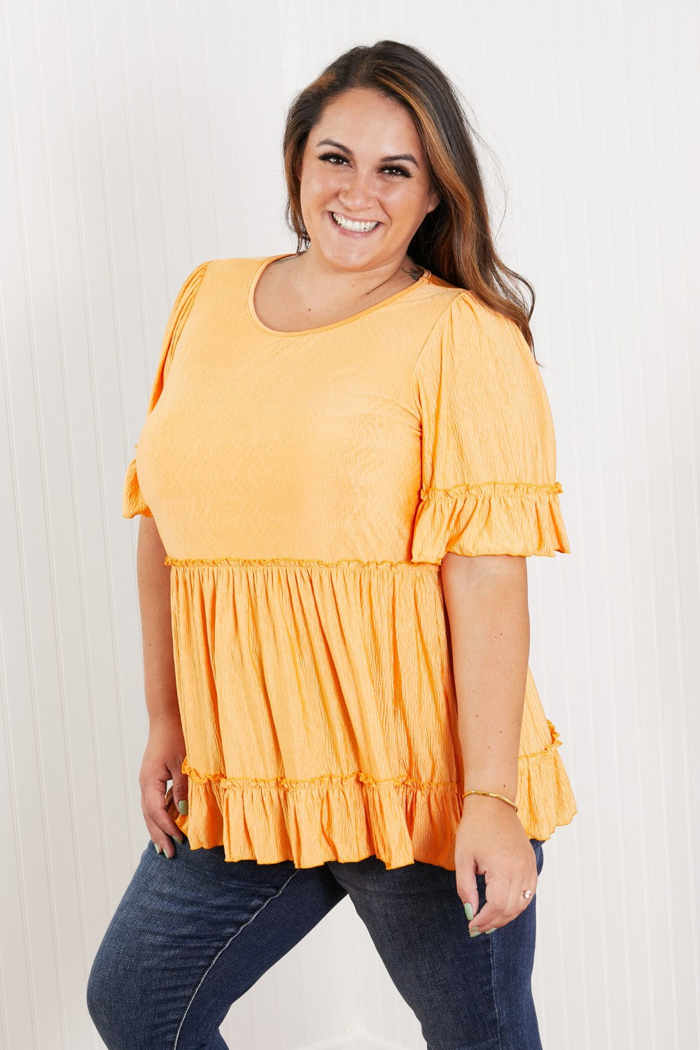 Hailey & Co Our Song Ruffled Babydoll Top -