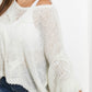 Sweet Generis Second Chances Cable-Knit Openwork Sweater -