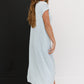 P & Rose Plot Twist T-Shirt Dress with Pockets in Mint -
