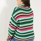 Davi & Dani Midwest Striped Turtleneck Tunic Sweater -