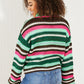 Davi & Dani Midwest Striped Turtleneck Tunic Sweater -