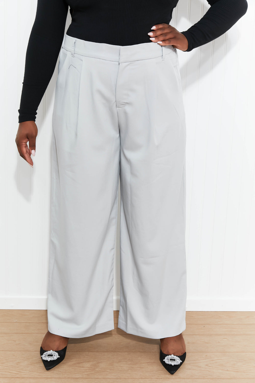 White Birch Ready to Slay High-Waisted Trousers -