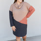 CY Fashion The More The Merrier Color Block Sweater Dress -