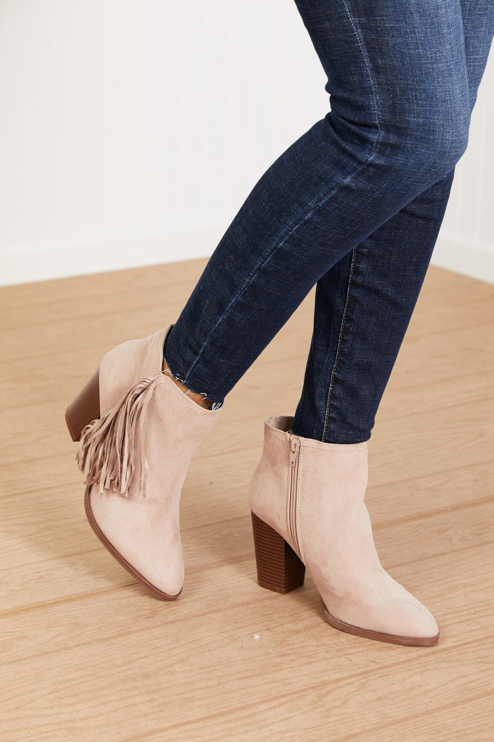 Qupid It's Always Been You Tassel Detail Booties -