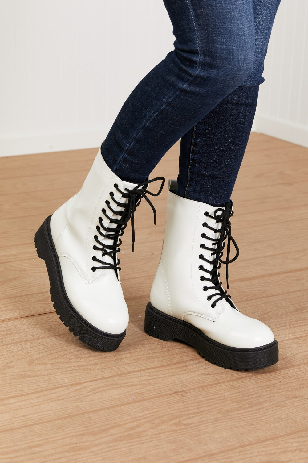 WeeBoo Big Steps Platform Combat Boots -