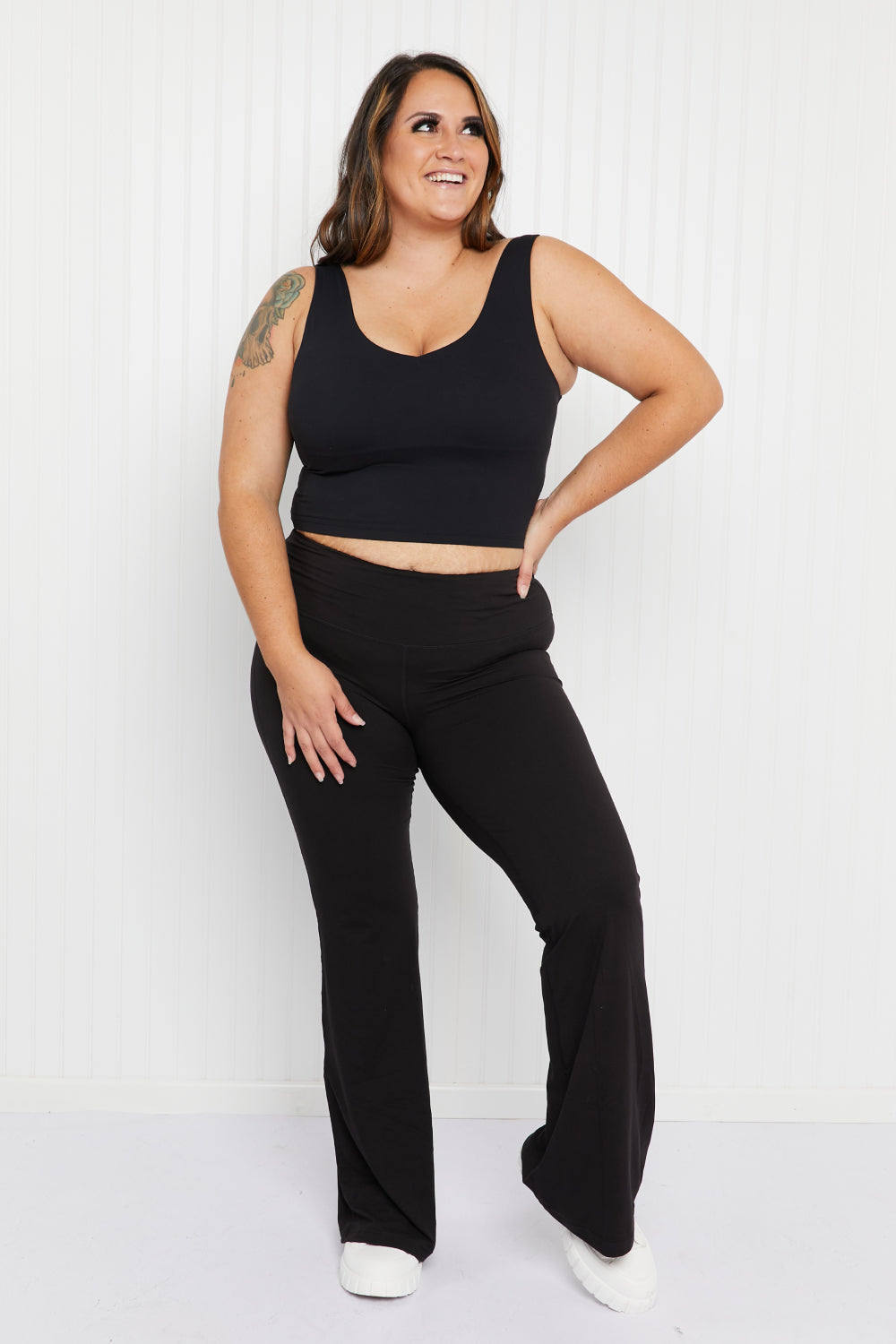 Rae Mode Willpower Full Size Flared Yoga Pants -