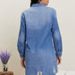 SneakPeek Retro Vibes Distressed Denim Shirt Dress -