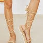 KAYLEEN Learning the Ropes Lace-Up Espadrille Sandals -