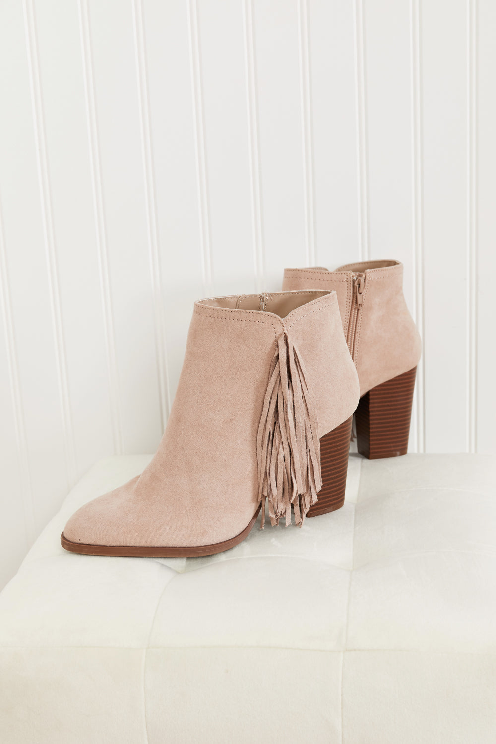 Qupid It's Always Been You Tassel Detail Booties -