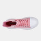 Berness Stick To It Platform Lace-Up Booties in Pink -