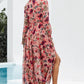 Floral Frill Trim Tiered Maxi Dress -