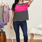 Sew In Love Ideal Date Color Block Striped Tee in Fuchsia -