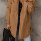 Snap Down Side Slit Jacket with Pockets -