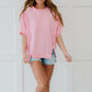 Sew In Love Sippin' Lemonade French Terry Top in Pink -