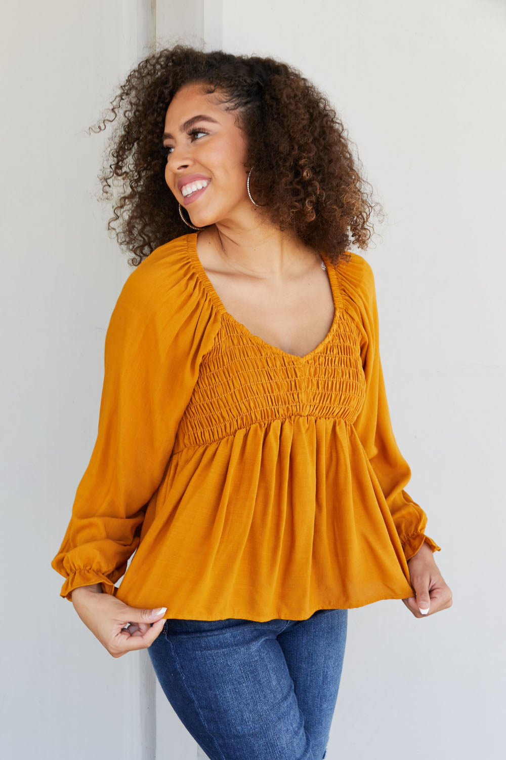 GeeGee Penthouse Smocked Blouse -