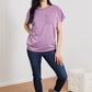 Sew In Love Stay and Chat Love Pocket Tee in Plum -