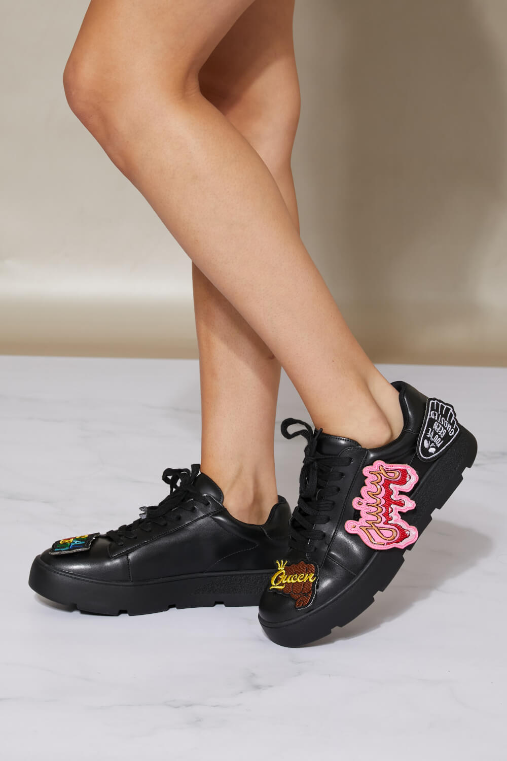 Cape Robbin Make A Statement Applique Detail Sneakers -