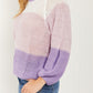 CY Fashion Sugar Plum Color Block Sweater -