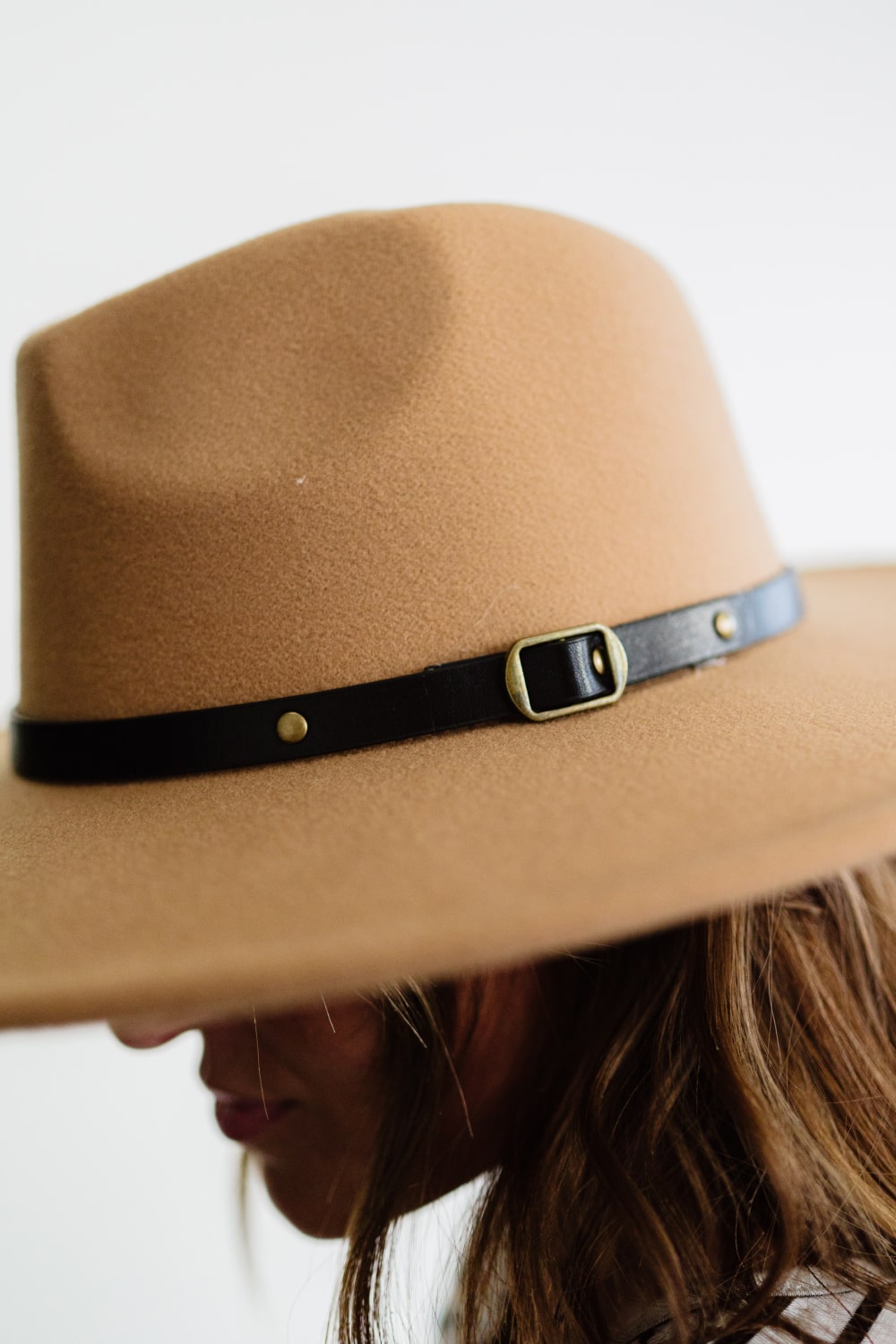 Justin Taylor Lookin' Good Faux Leather Strap Fedora -