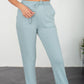 SHOPIRISBASIC Let's Do This Bustier and Joggers Lounge Set in Sage Green -