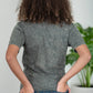 Lotus Fashion Wild West Card Graphic Tee in Stone Grey -