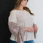 Aspire to Inspire Leopard Bell Sleeve Top -
