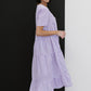 BiBi Slow Dancing Gingham Tiered Midi Dress -