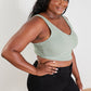 White Birch Sense of It All Cropped V-Neck Tank Top in Mint -