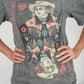 Lotus Fashion Wild West Card Graphic Tee in Stone Grey -