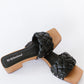 WeeBoo Authentic Self Square Toe Woven Heeled Slides -