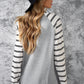HAPPY HALLOWEEN Striped Long Sleeve Tee -