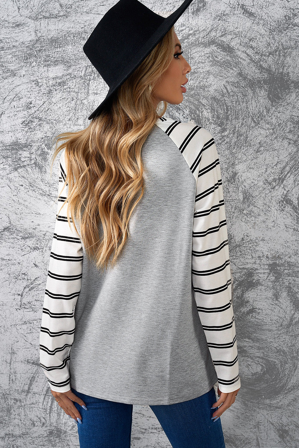 HAPPY HALLOWEEN Striped Long Sleeve Tee -