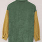 Color Block Button Front Corduroy Shirt Jacket -