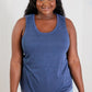 Sew In Love Never a Dull Moment Racerback Tank in Denim Color -