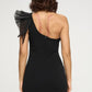 Chocolate USA Ruffled One-Shoulder Mini Bodycon Dress -