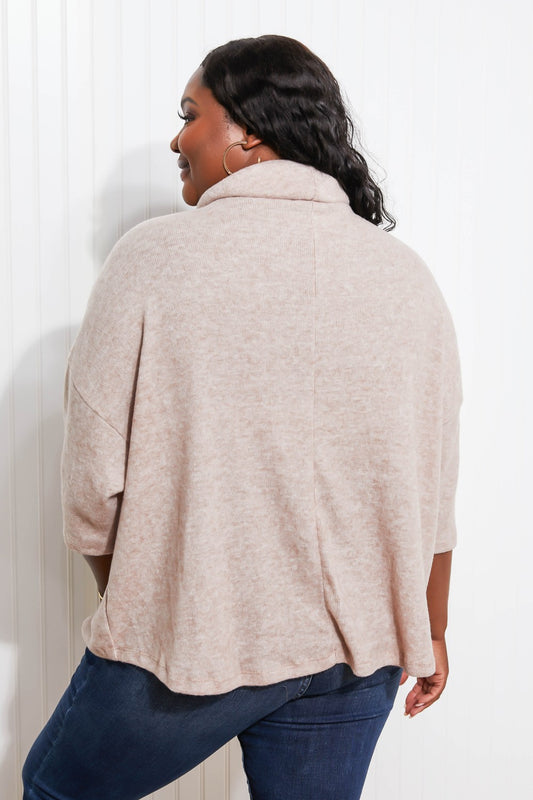 CY Fashion Leaves are Changing Cowl Neck Sweater -