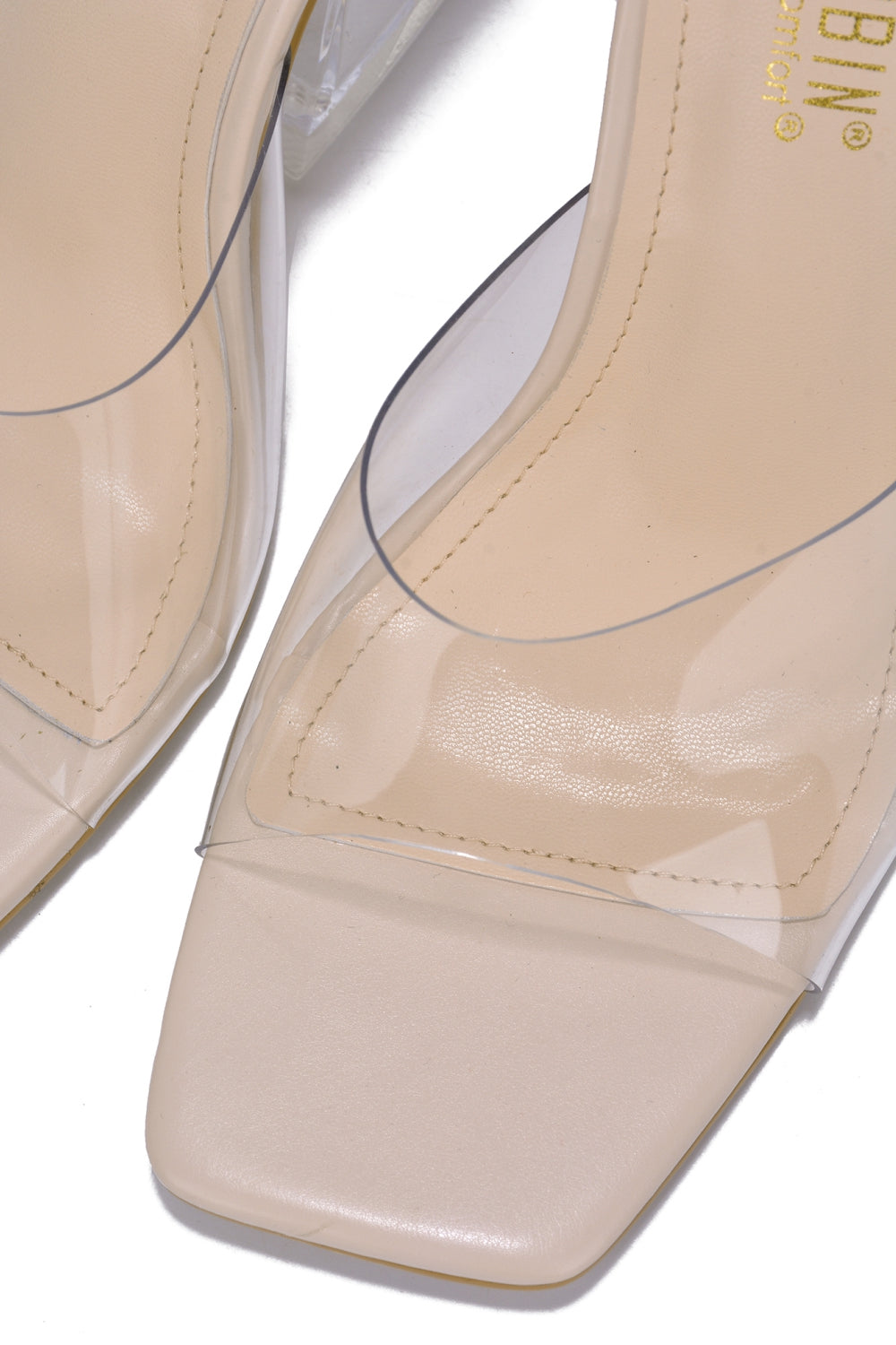 Cape Robbin Clear View Slide-On Heels -