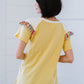 BiBi Saddle Up Fringe Detail Tee in Yellow -