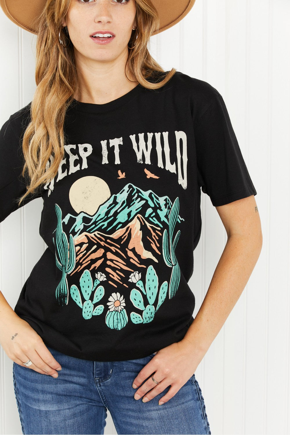 Lotus Fashion Keep It Wild Graphic Tee -