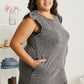 Sew In Love Cascade Springs Acid Wash Dress in Black -