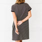 Cotton Bleu Simplicity is Best Full Size Striped T-Shirt Dress in Black -