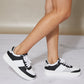Berness Mile a Minute Platform Sneakers in Black and White -