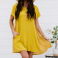 Davi & Dani Greater Good Half-Button Mini Dress -