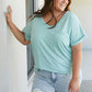 Sew In Love Let's Meet Up Polka Dot Tee in Sage -