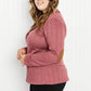 Heimish 'Round the Fire Cable-Texture Henley with Elbow Patches -