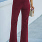 High Waist Flare Leg Jeans with Pockets -